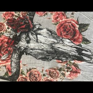 Skull and flowers tank top